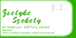 zselyke szekely business card